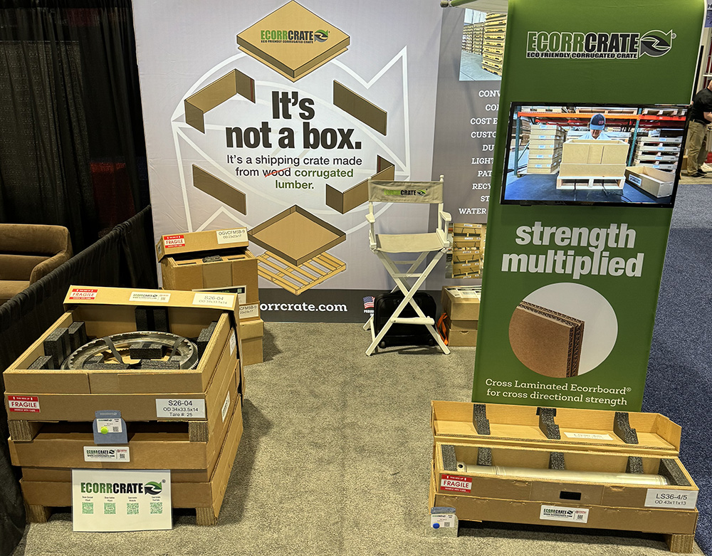 Ecorrcrate's booth at the MRO Americas show 2024
